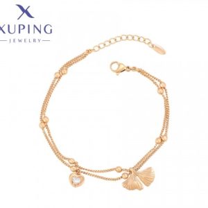 Pulsera Doble Conchas y Corazón