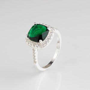 Anillo de Circón Verde, Azul y Rosa