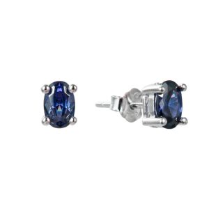 Zarcillos de Circón 6mm - Azul