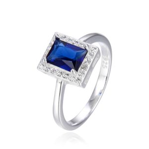 Anillo con Circón Cuadrado - 9