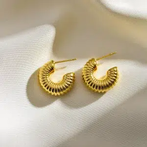 Pendientes de Aro Minimalista - Dorado (Baño Oro 18K)