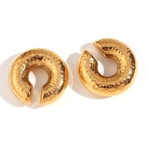 Ear Cuff Chunky Con Diseño - Dorado (Baño Oro 18K)