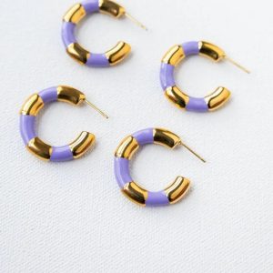 Argollas Lavanda, Aqua y Negras