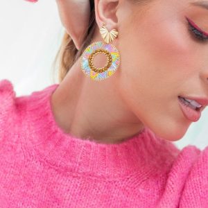 Aretes Miyuki Redondo