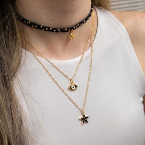 Juego Aretes y Cadena Ever Miyuki - Juego de Estrella y Ojo Turco