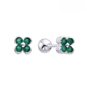 Zarcillos de Flor Verde