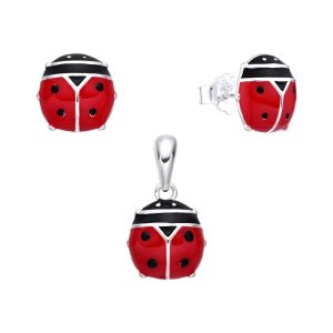 Juego de Dije y Aretes de Mariquita