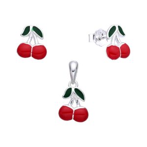 Juego de Dije y Aretes de Cherry