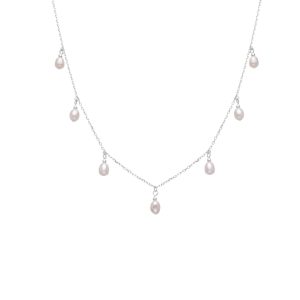 Gargantilla con Perlas Colgantes 42+3cm