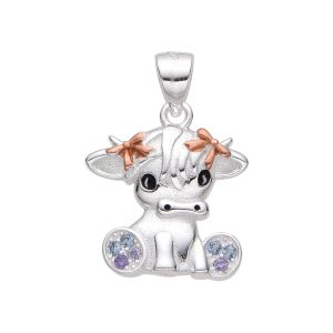 Dije de Vaca . Plata Italiana 925