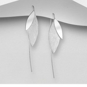 Zarcillos de colgantes de hoja, Plata Tailandesa 925