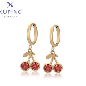 Zarcillos de Cereza de Acero Inoxidable, Xuping