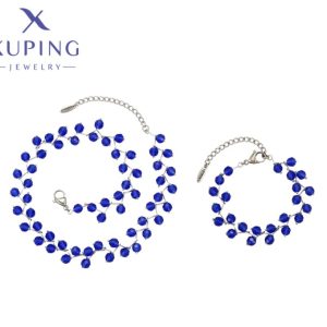 Juego de Pulcera de Cristales, Chapado en Platino Xuping