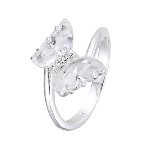 Anillo de Mariposa, Color Morado, Rosado y Blanco. Talla 5,6,7,8 y 9