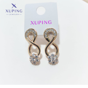 Zarcillos de Infinito, Baño de Oro Xuping Rose Gold