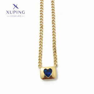 Gagantilla de Corazón Azul, Baño de Oro Xuping