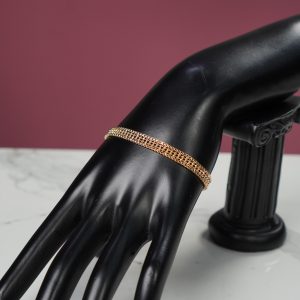 Pulsera de Lujo, Baño de Oro 18K Xuping 19CMS ROSE GOLD