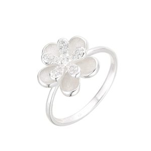 Anillo de Flor, Plata Italiana 925 talla 5, 6 y 9 - 9