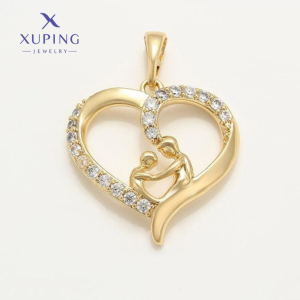 Dije de Corazón Madre e Hijo Baño de Oro Xuping