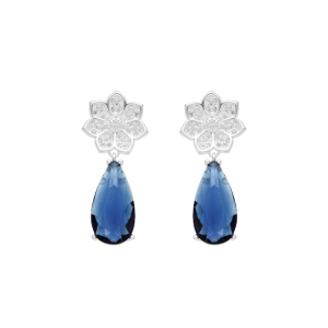 Zarcillos de Flor y Gota - Azul