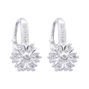 Zarcillos de Flor Plata Italiana 925