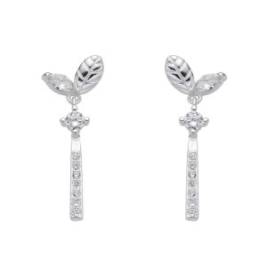 Zarcillos de Hojas, Plata Italiana 925
