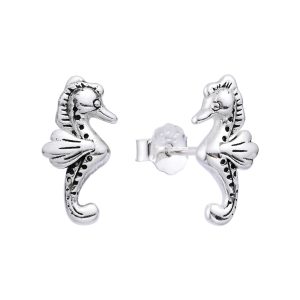 Zarcillos Caballito de Mar, Plata Italiana 925