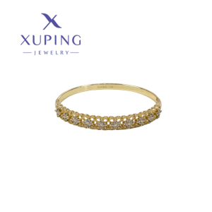 BRAZALETE CIRCONIAS BAÑO DE ORO  XUPING