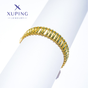 Pulsera de Lujo, baño de Oro Xuping  18cms*1cms ancho