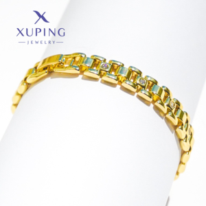 Pulsera de Lujo Baño de Oro Xuping. 19cms*8mm