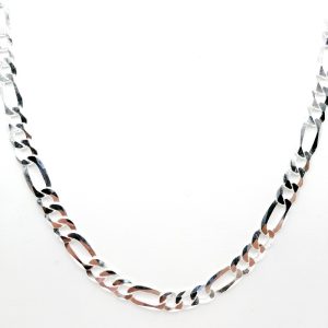 Cadena Figaro 180, Plata Italiana 925. 60cms*8mm