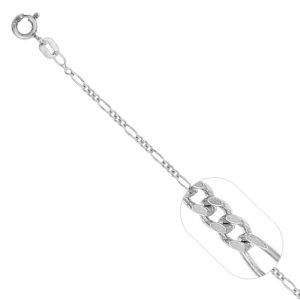 Cadena Figaro 050. Plata italiana 60cms*2mm