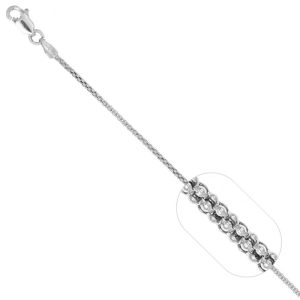 Cadena Fancy Coreana 60cms*1mm, Plata Italiana 925