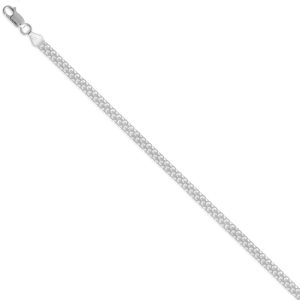 Cadena Bismark 050, 60cms*4mm, Plata Italiana 925