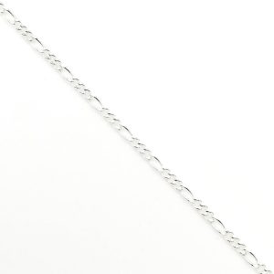 Cadena Figaro 045, 50cms*2mm, Plata Italiana  925