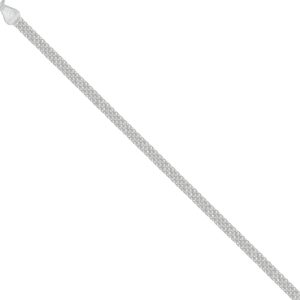 Pulsera  Bismark 030 20cms*4mm Plata Italiana 925
