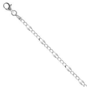 Pulsera Figaro 060 19cms*3mm, Plata italiana 925