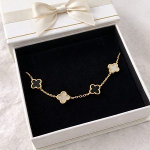 Pulseras de Flores de Oro Laminado 18k - Blanco