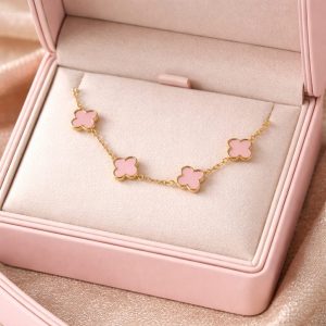 Pulseras de Flores de Oro Laminado 18k - Palo Rosa