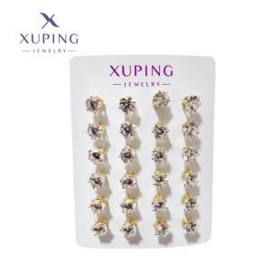 Zarcillos Punto de Luz, Baño de Oro Xuping