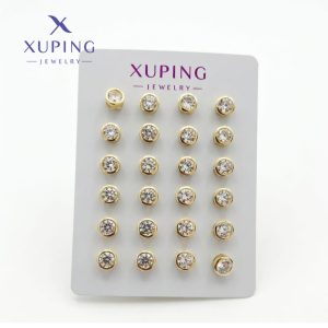 Zarcillos Punto de Luz, Baño de Oro Xuping