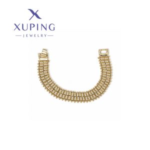 Pulsera  de Lujo, Baño de Oro Rose Gold Xuping 18cms