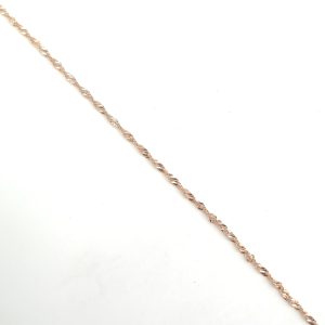 Cadena Singapur 020, Plata Rosada  Italiana 925  50cms*1mm