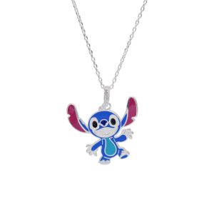 Gargantilla de Stitch 45cms, Plata Italiana 925