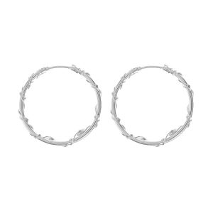 Argollas Entorchadas 27mm, Plata italiana 925