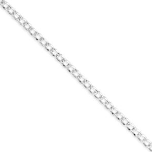 Cadena Grumett Diamantada, Plata Italiana 925 60cms*3mm