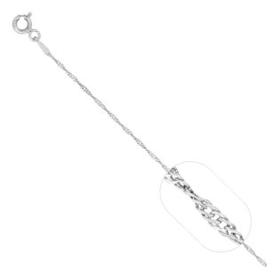 Cadena Singapur 020, Plata Italiana 925 50cms * 1.3mm
