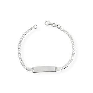 Esclava Grumett Con Plaquita, Plata Italiana 925 16cms