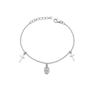Pulsera de la Milagrosa, Plata Italiana 925 17+3cms