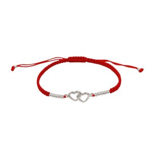 Pulsera de Corazones, Plata Italiana 925 ajustable